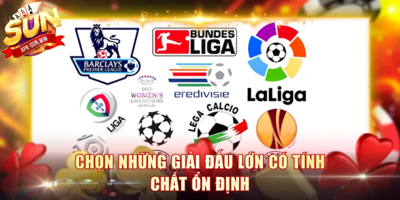 Kinh Nghiệm Cá Cược Bóng Đá Tối Ưu Lợi Nhuận Cùng Sun Win 3 Chọn những giải đấu lớn có tính chất ổn định