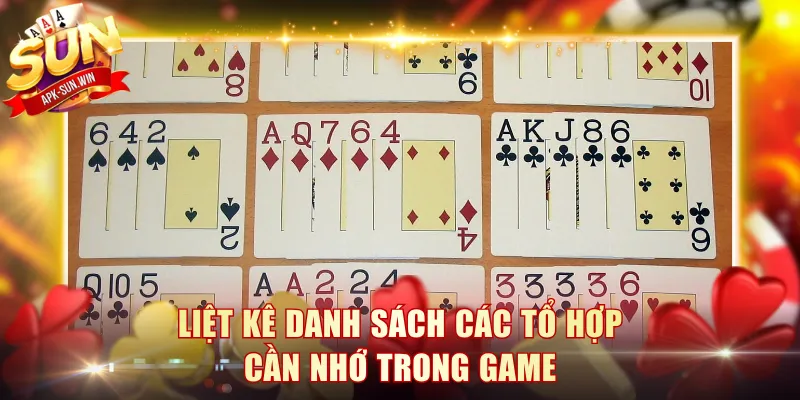 Mậu Binh Online - Game Bài Chiến Thuật Ăn Khách 2026 3 Liệt kê danh sách các tổ hợp cần nhớ trong game