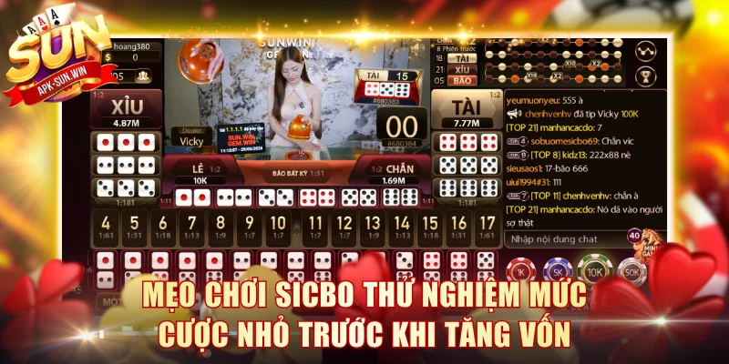 Mẹo Chơi Sicbo Bách Chiến Bách Thắng Trong Mọi Phiên Cược 4 Mẹo chơi Sicbo thử nghiệm mức cược nhỏ trước khi tăng vốn